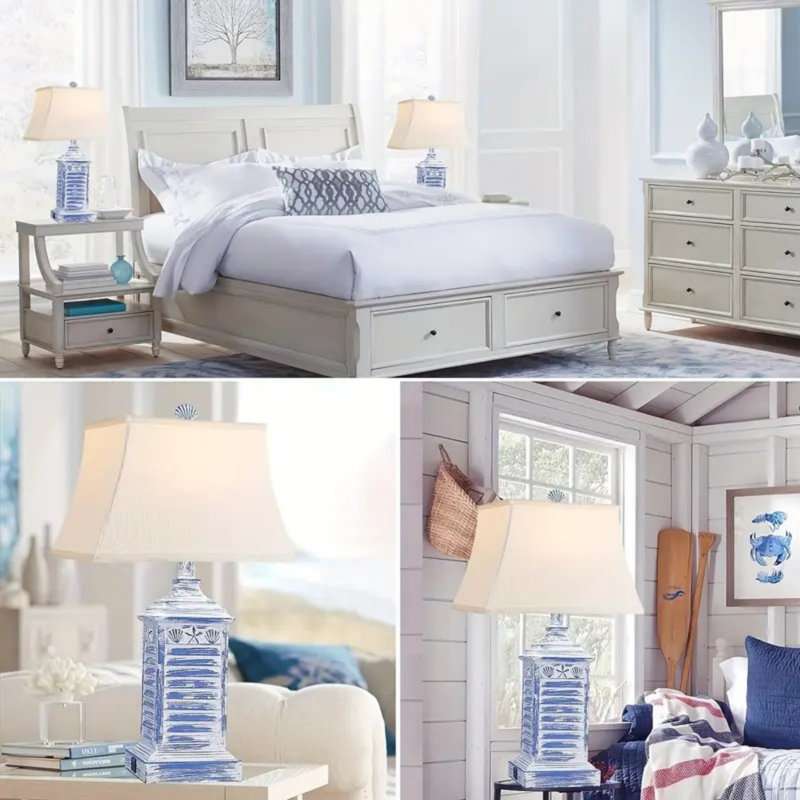 Ensemble de 2 lampes de chevet pour le salon Coastal