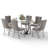 Kazandra 6 - Person Pedestal Dining Set-661538243-661538303-661538296