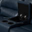 Canapé d'angle inclinable 5 places Lasceau en similicuir avec console de rangement et table rabattable-1196160103