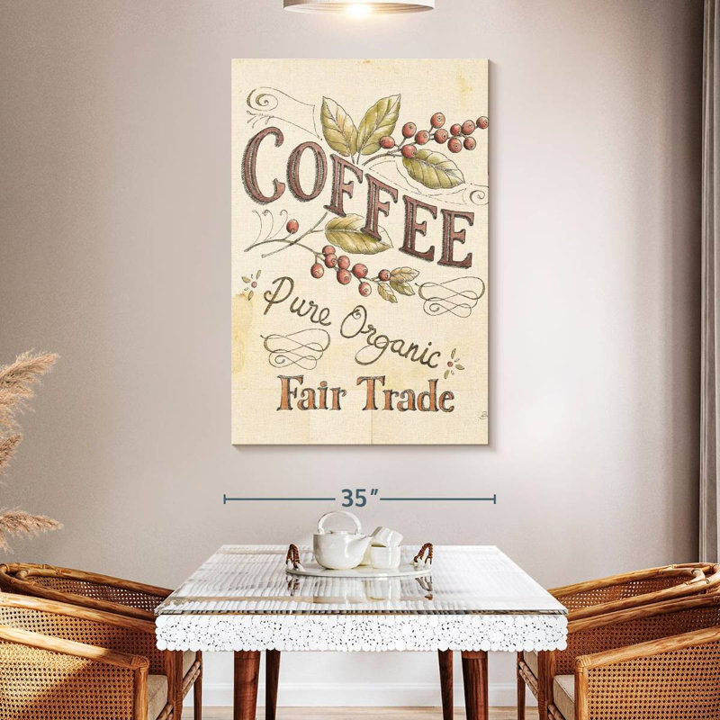 Tergel Authentic Coffee I, 51" H x 34" W