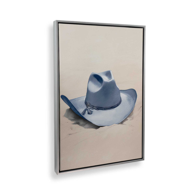 Cowboy Essentials in Blue II, reproduction sur toile dans un cadre, Chrome poli, H 18,75 po x l 12,75 po
