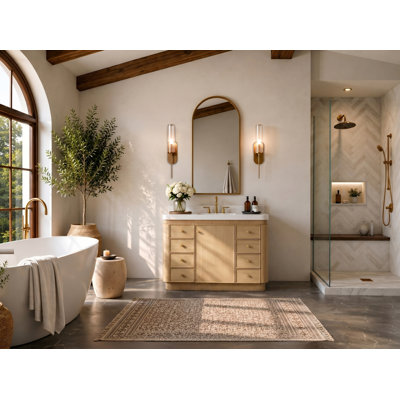 Aston Oak Single Bathroom Vanity
