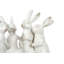 Barraza Whitewashed Polyresin Bunny Rabbit Quartet Figurine