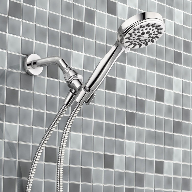 Dual Hand Held And Multi Function Shower Head Combo Package With Hose And Diverter, 3.75"