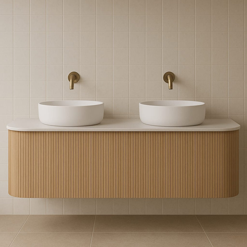 Meuble-lavabo flottant 59 po Mussomeli, H 19 po x l 59 po x P 19,75 po