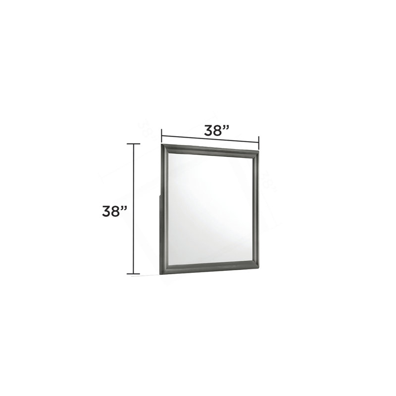 Miroir de style moderne Blaze en bois (seulement miroir)