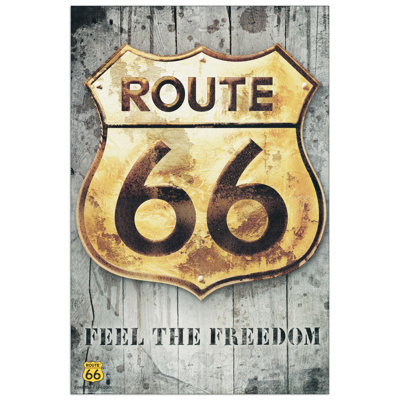 Golden Sign - No Frame Rectangle Print on Wood