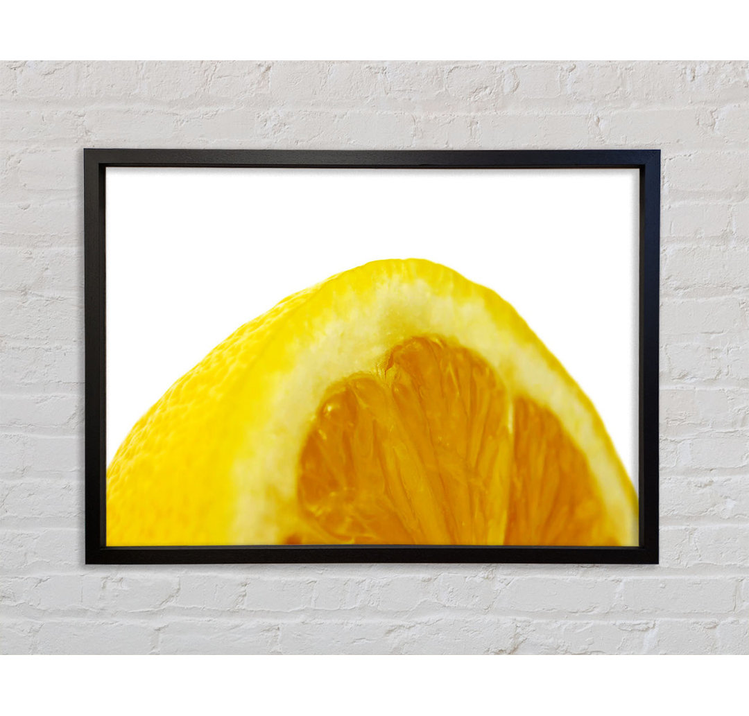 Lemon Wedge - Einzelner Bilderrahmen Kunstdrucke auf Leinwand