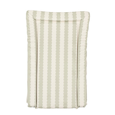 Changing Mat - Sage Scallop Stripe