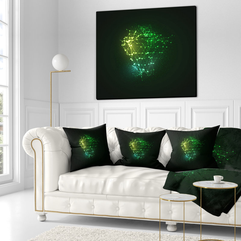 Abstract Reversible Throw Pillow, 18" x 18", Throw Pillow