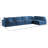 Jocqua Velvet L-Shaped Sectional Reversible-1870451985