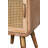 Bot Modern Cane Accent Cabinet with 2 Doors and 3 Shelves, Vertical Wood Storage with Elegant Accents, Mid-Century Contemporary Design-900491951-808315596
