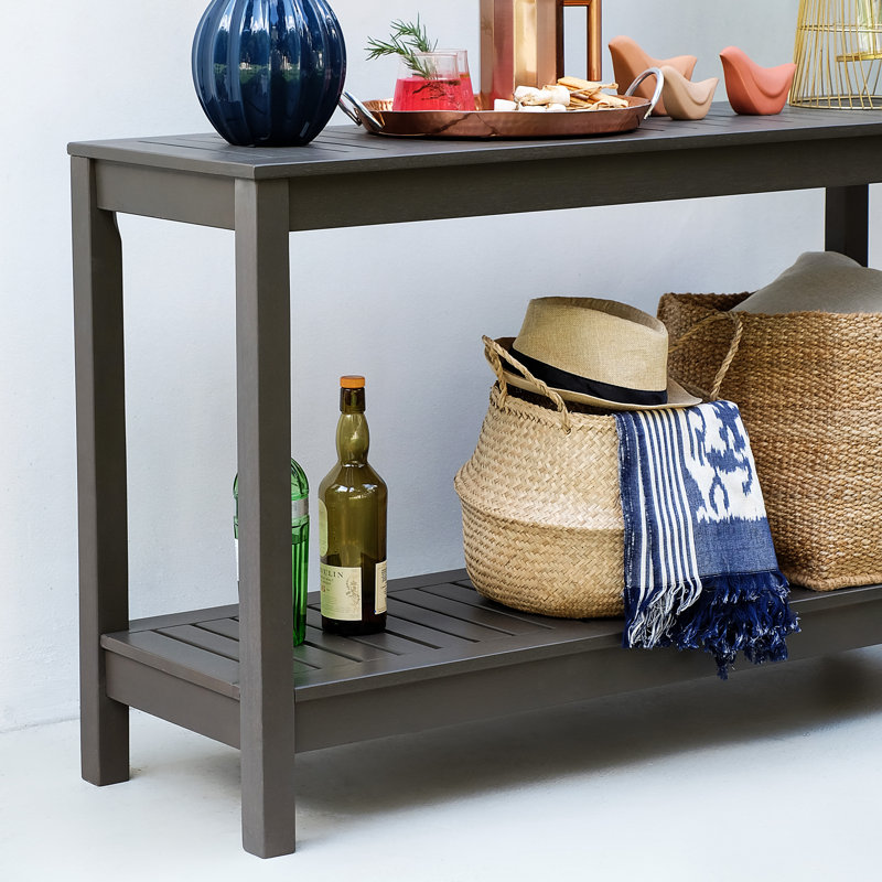 Carey Mahogany Wood Buffet & Console Table, Dark Brown