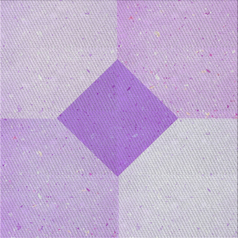 Tapis mauve à métier motorisée, Carré 4 pi