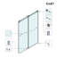 Porte de douche coulissante double sans cadre avec verre givré l 62-67 "x H 76"-126719521