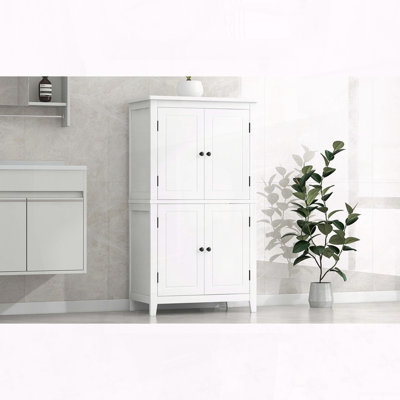 Elegant Freestanding Floor Storage Cabinet with 4 Doors