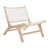 White/Natural Genuine Leather