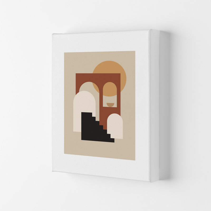 Mica Sand Stairs To Sun N16 by Pixy Paper - Print, 84cm H x 59.4cm W x 4cm D, Wrapped Canvas