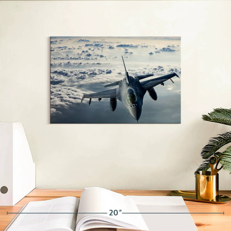 Mait Jet au-dessus des nuages, H 8 po x l 12 po
