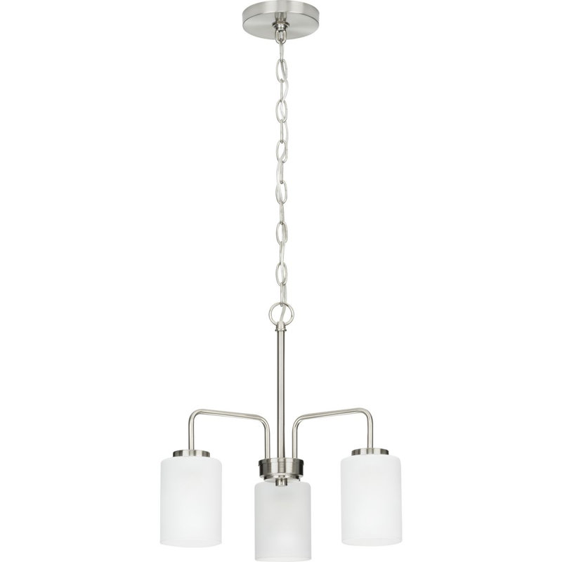 Pamlyn 3 - Light Dimmable Classic / Traditional Chandelier, Brushed Nickel