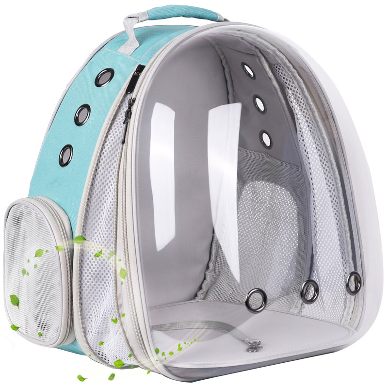 Sac à dos de voyage extensible pour chat astronaute, transparent et transparent, en forme de capsule spatiale, vert, Vert