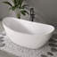 Baignoire autoportante moderne en acrylique Fslefay 65'' avec trop-plein et bonde centrale pour salle de bain