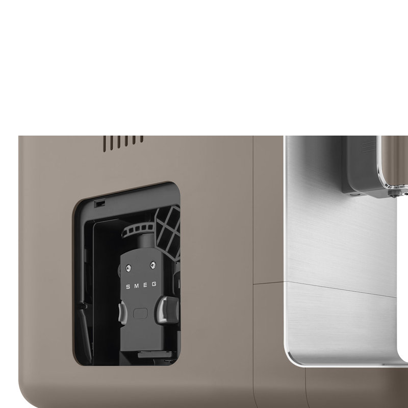SMEG Fully-Auto Coffee Machine w/ steam wand, Taupe
