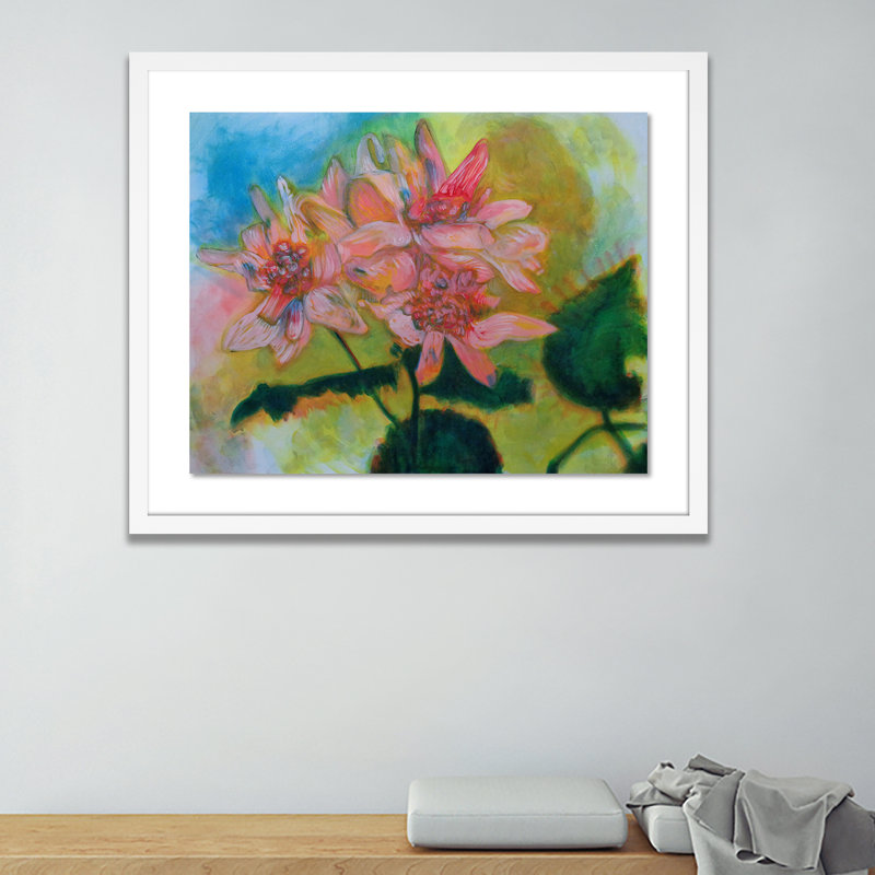 Untitled Floral III Painting by Amy Bautz, 20" H x 24" W x 1.5" D, White