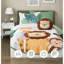 Safari Bedding Sets, Twin Twin XL Microfiber Comforter Set with Lion Pillow