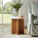 Comsa Modern Minimalistic Walnut Marble-Top End Table