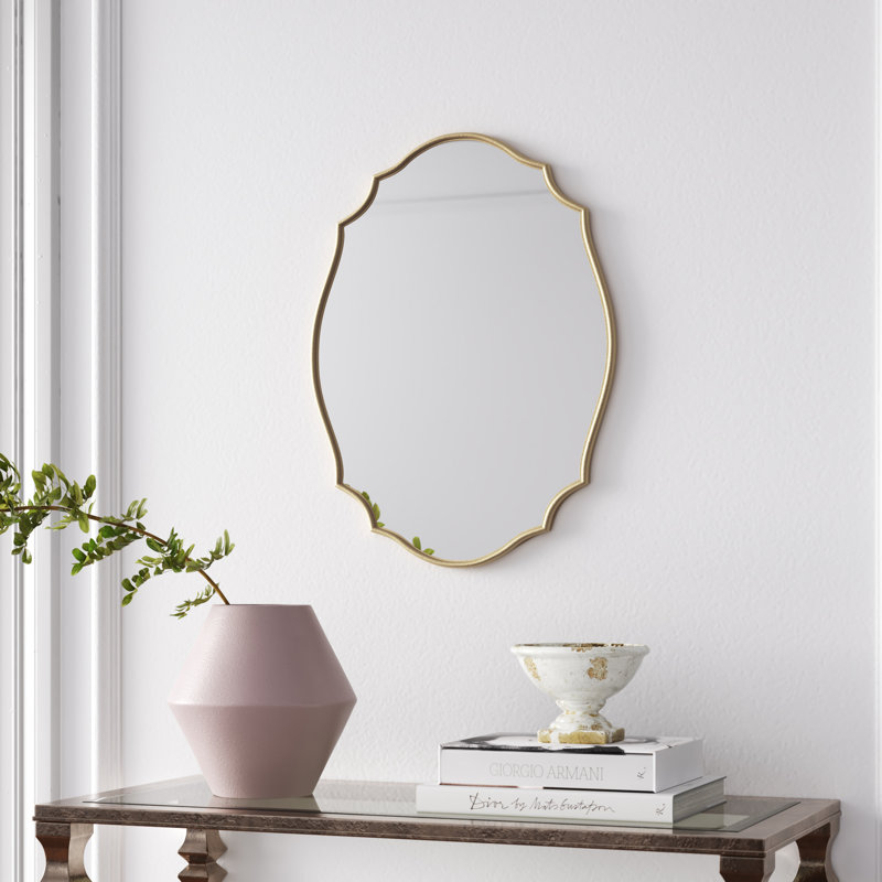 Miroir mural NEGAUNEE, Doré, 18 po x 24 po