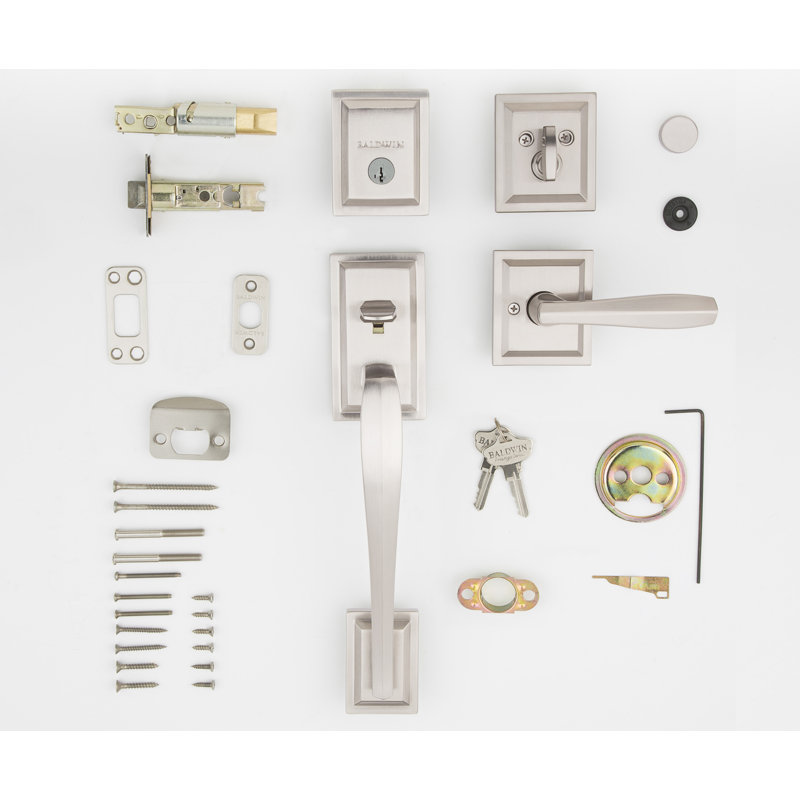 Prestige Satin Nickel Single Cylinder Deadbolt Handleset