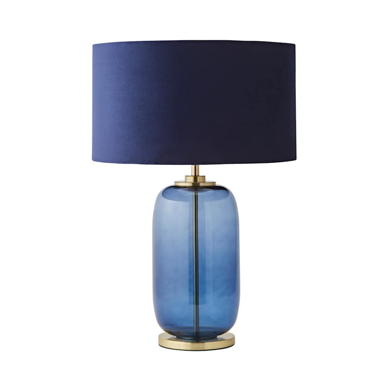 Andrevil Glass Table Lamp, Blue, Navy Blue