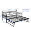 Lit de jour simple en métal avec couchette escamotable Rackers-86783759
