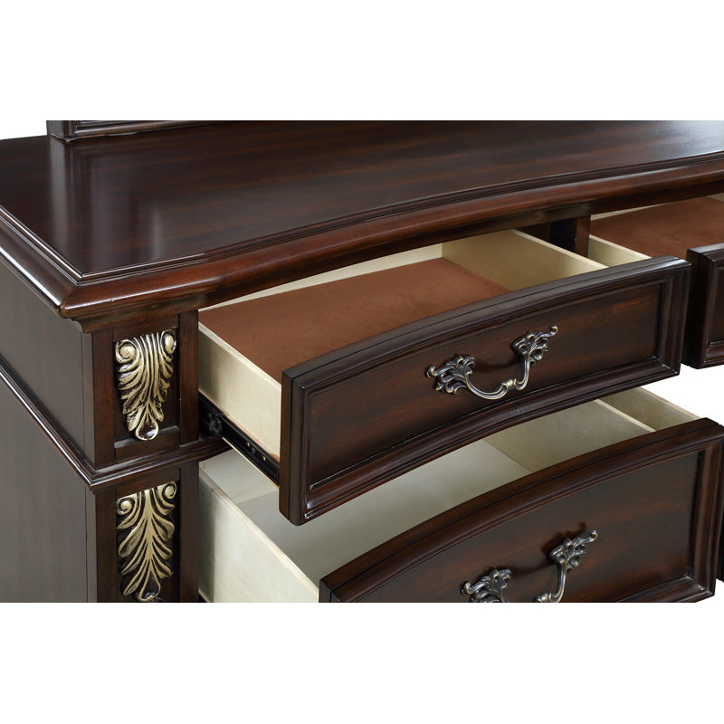 Maximus Dark Brown 11-Drawer Solid Wood Dresser