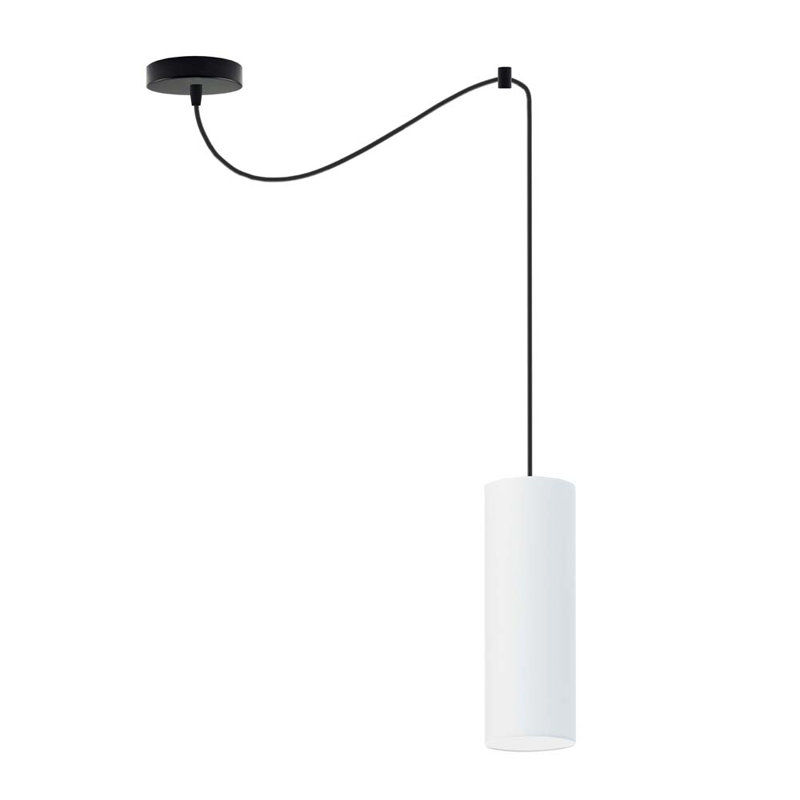 Konigstein 1 - Light Single;Cylinder Pendant, White, Black