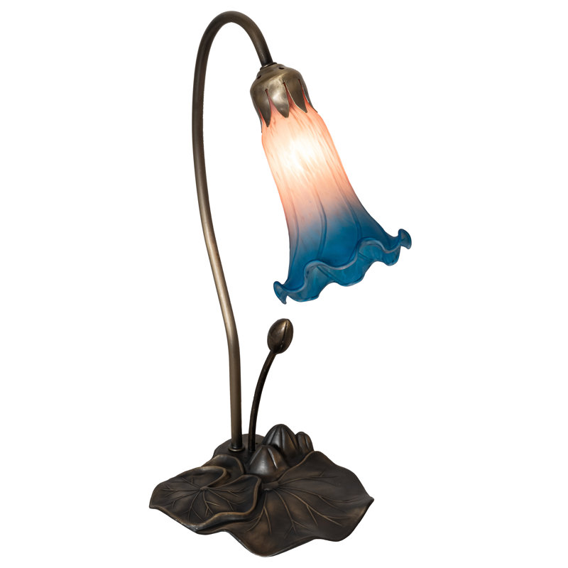 Nedra Metal Arched Lamp, Pink/Blue