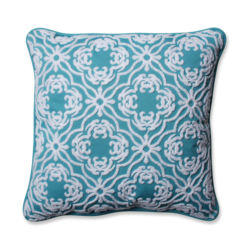 Allee Outdoor/Indoor Throw Pillow, Peacock