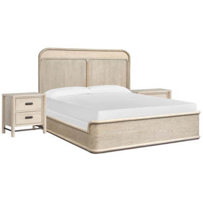 Regulski King Panel Bed With 2 Nightstands
