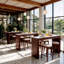 with Solid Wood Base Dining Table