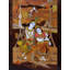 Radha Krishna sur une balançoire | Peinture de MySore | Peinture sur bois de MySore