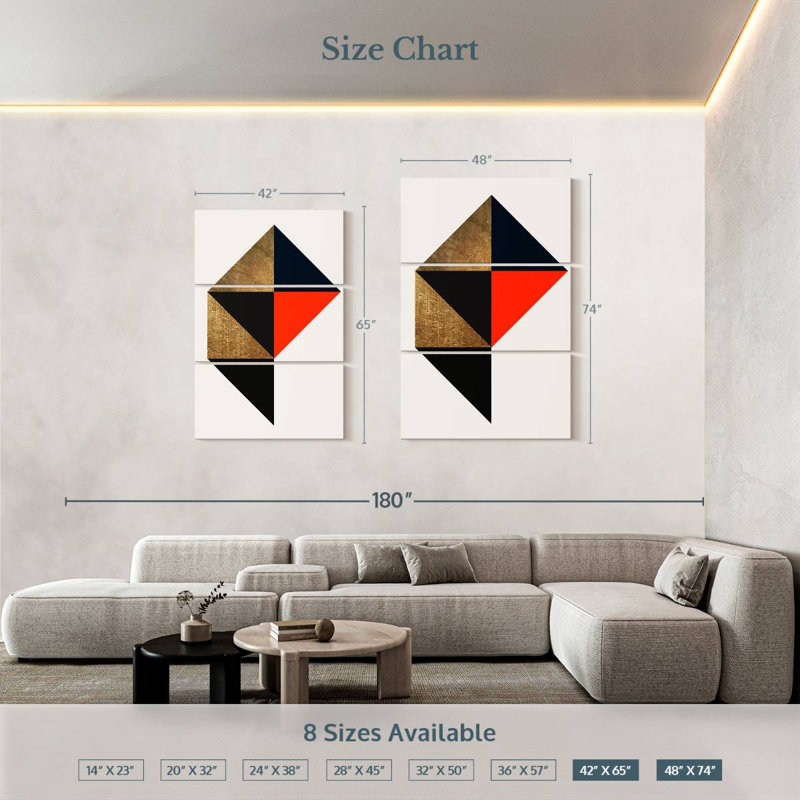 Avery Geometric Shape, 74" H x 48" W