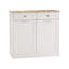 Armoire poubelle de cuisine moderne à deux tiroirs et à deux compartiments