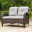Gwalchmai Premium All-Weather Wicker 6 - Person Patio Conversation Set with Cushions
