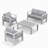 Arnhildur 4 - Person Patio Conversation Set with Cushions-95993157-95993160