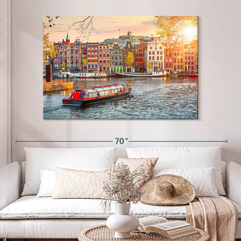 Croisière sur le canal Tergel Amstel, H 34 po x l 51 po