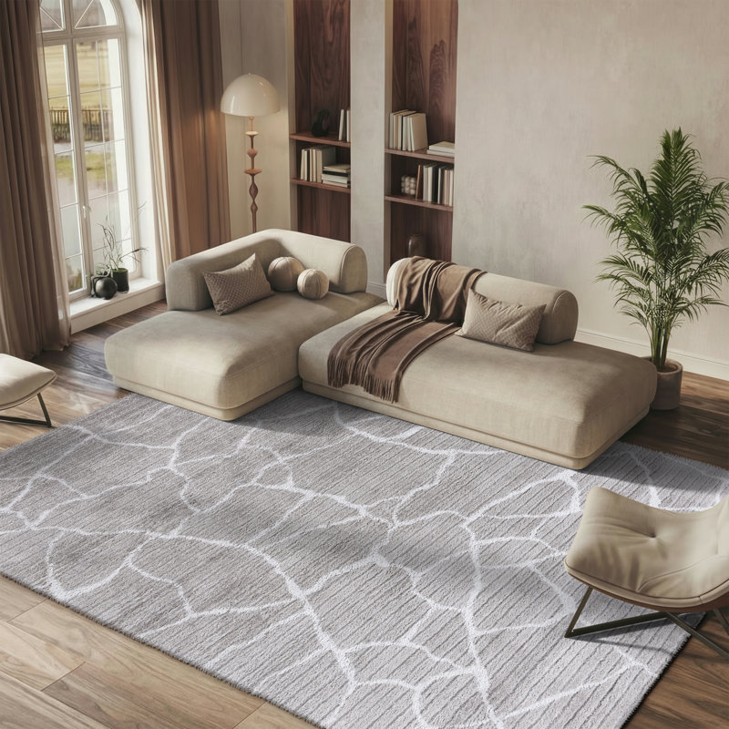 Averley Shag Performance Abstract Rug, Rectangle 8' x 10'