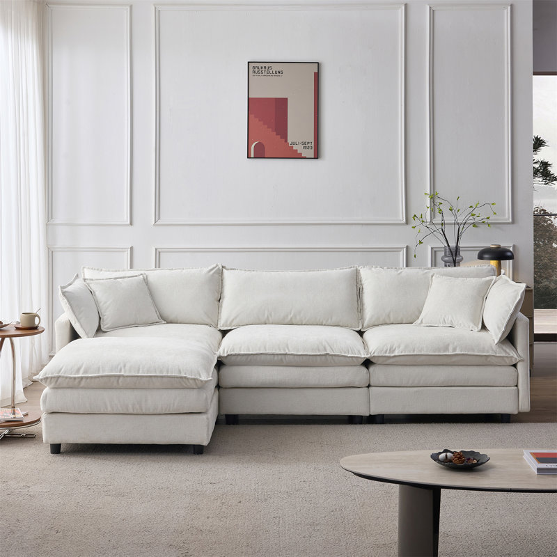 Canapé modulaire de 105 po, Beige