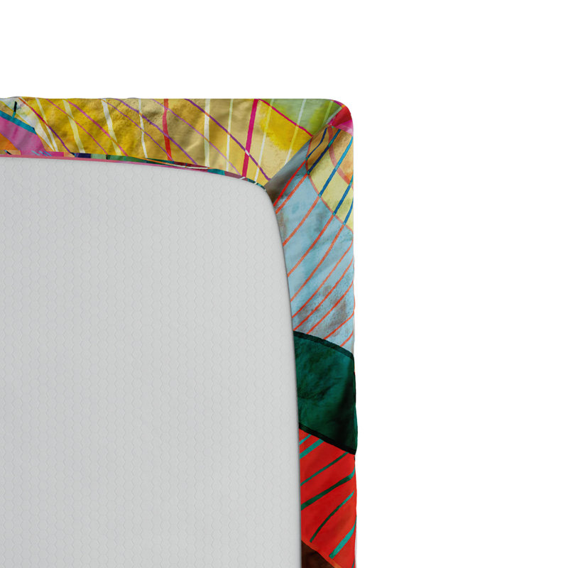 Microfiber Abstract Fitted Sheet, Queen Fitted Sheet