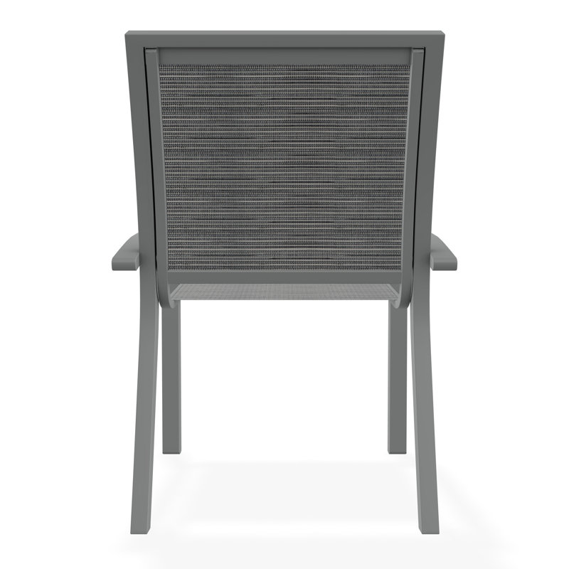 Kendall Outdoor Dining Chair, Graphite, Destiny Steel